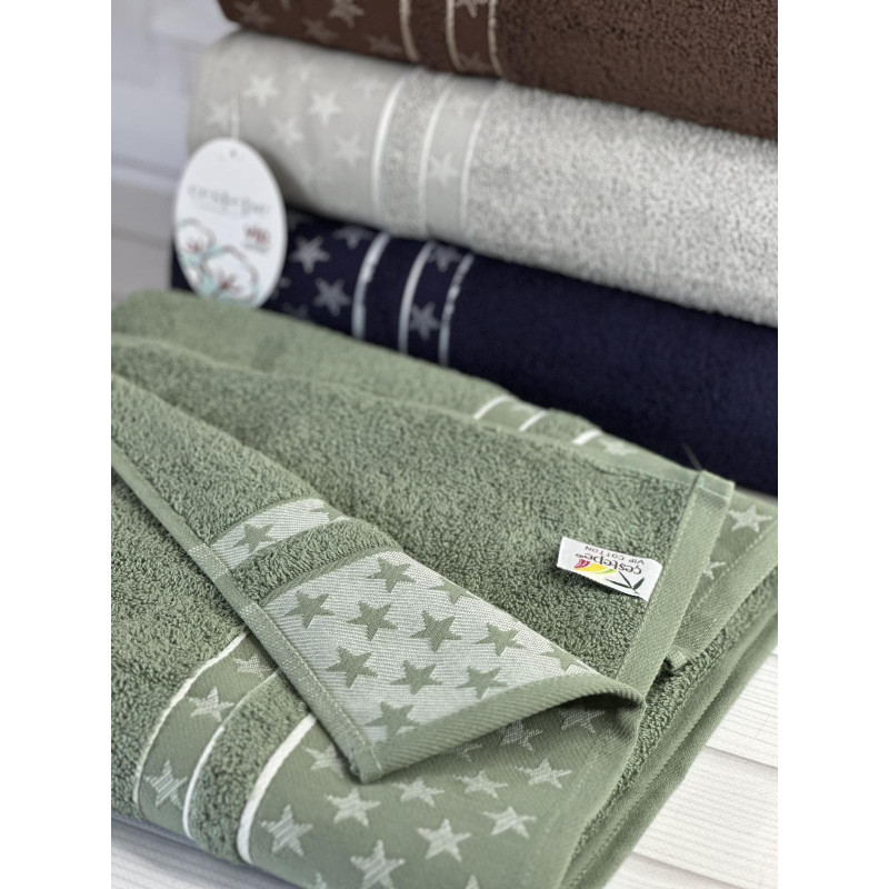 Vip cotton Star махрові рушники 50х90см., 6 шт/уп. CestepeТуреччина. (44517)