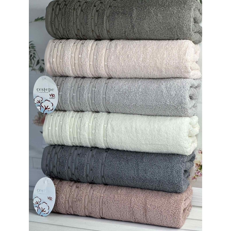 Vip cotton Lupen махрові рушники 70х140см., 6 шт/уп. CestepeТуреччина. (71897)
