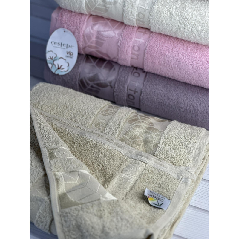 Vip cotton Modalsoft махрові рушники 70х140см., 6 шт/уп. CestepeТуреччина. (72483)