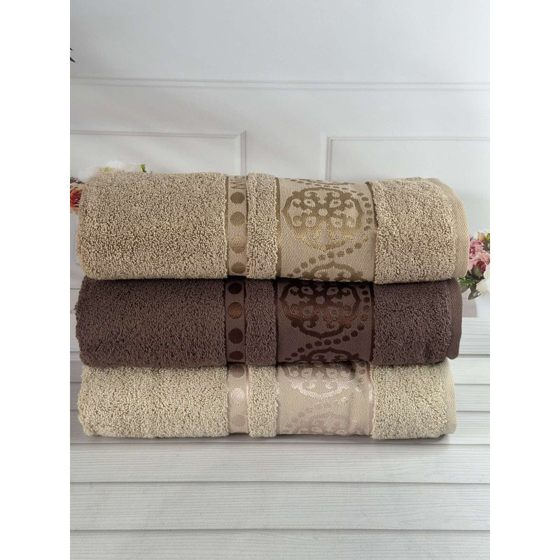 Micro delux Orient рушники 70х140см., 3 шт/уп. Мікрокоттон. CestepeТуреччина. (79992)