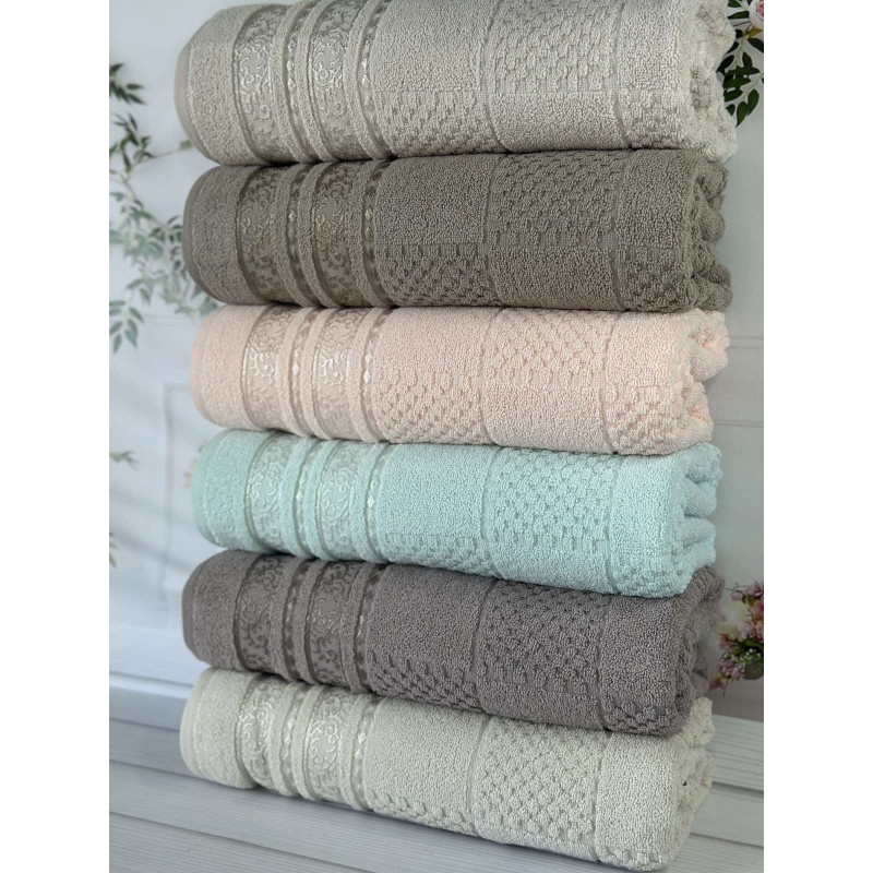 Lux cotton Senfoni махрові рушники 50х90см., 6 шт/уп. CestepeТуреччина. (59253)