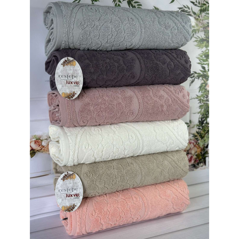 Lux cotton Baki махрові рушники 50х90см., 6 шт/уп. CestepeТуреччина. (73494)