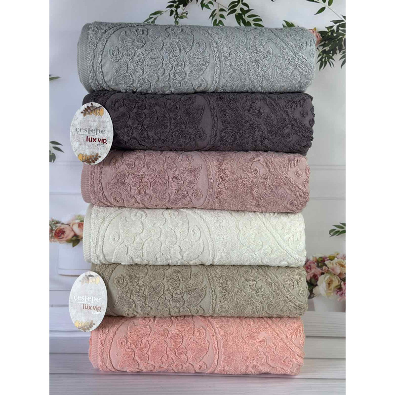 Lux cotton Baki махрові рушники 50х90см., 6 шт/уп. CestepeТуреччина. (73494)