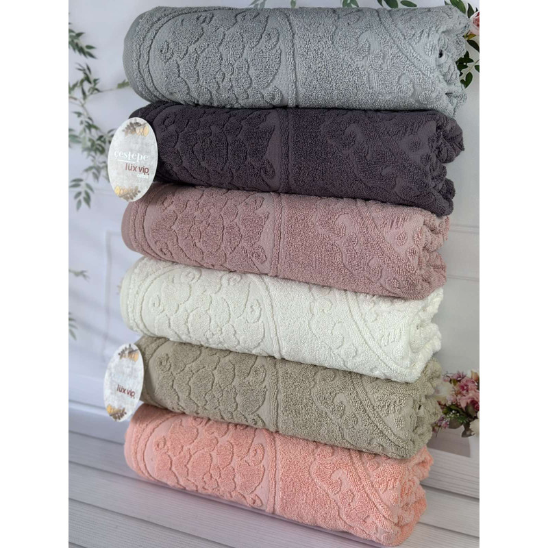Lux cotton Baki махрові рушники 50х90см., 6 шт/уп. CestepeТуреччина. (73494)