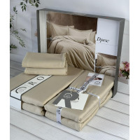 Tensel Drew Bej сатинова постільна білизна. Євро розмір. Romeo home Туреччина. (82110)