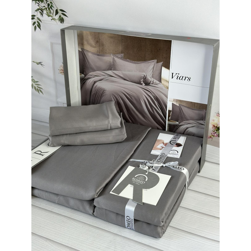 Tensel Viars Fume сатинова постільна білизна. Євро розмір. Romeo home Туреччина. (23437)