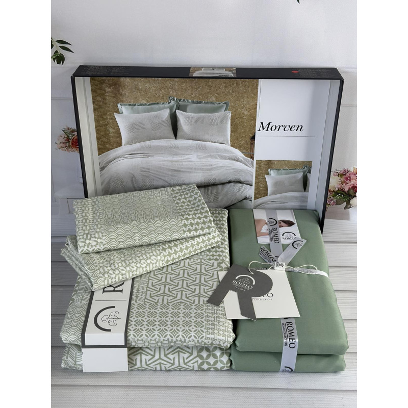Morven сатинова постільна білизна. Євро розмір. Romeo home Туреччина. (29331)