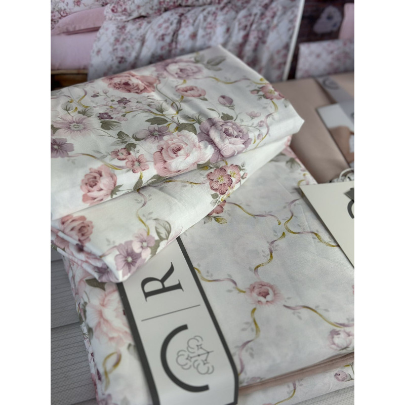 Luna сатинова постільна білизна. Євро розмір. Romeo home Туреччина. (52426)