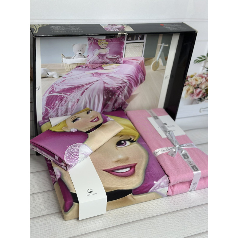 Barbi дитяча полуторна постільна білизна. Ранфорс. Romeo home Туреччина. (70833)