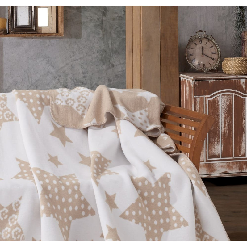 Yildiz bej 200х220см. Плед. Туреччина Belizza (48367)