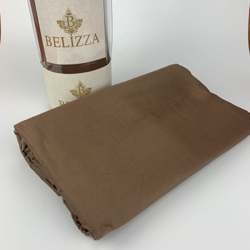 Duz kahve 240х260см., сатинове простирадло. Belizza Туреччина. (47489)