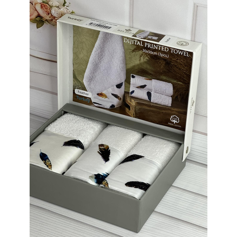 Belizza Feather 30х50см., махрові кухонні рушники. (25628)