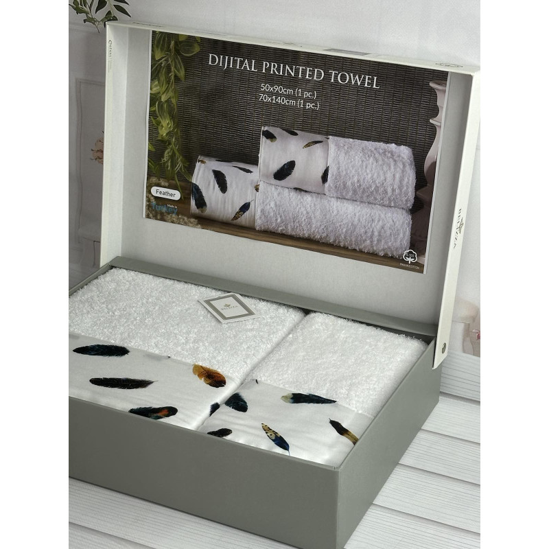 BLZ Feather 2в1 махрові рушники. Щільність 500 г/м2 Belizza Туреччина (22337)