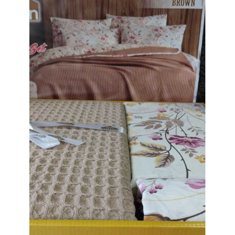 Kahve Літній набір з вафельним покривалом. Bio Cotton Туреччина (22875)