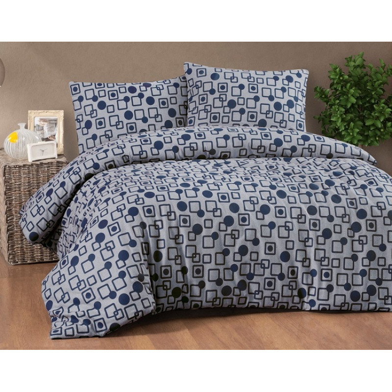 41894 фланелева постіль, євро розмір. Cotton collection Туреччина (75990)