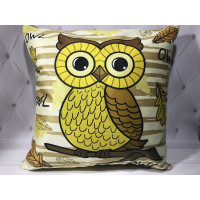 Owl sari Декоративні наволочки 45х45см. Dijital принт. Туреччина. (23109)