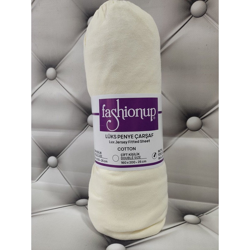 Krem 160х200см., трикотажне простирадло на резинці. Fasionup Туреччина. (84002)