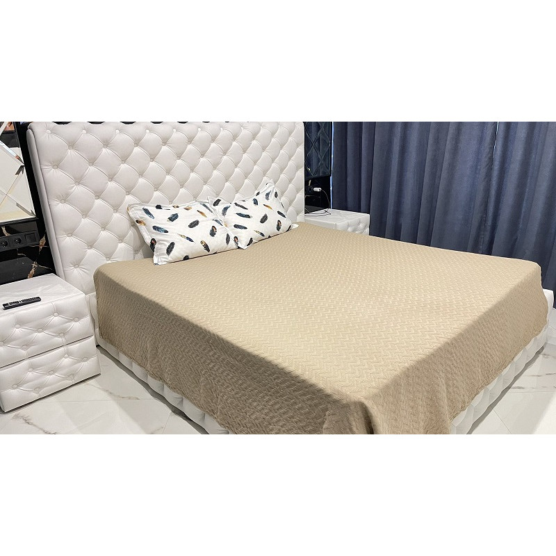 Bej бамбукове пікє 220х260см. Mylinn Home Туреччина (13600)