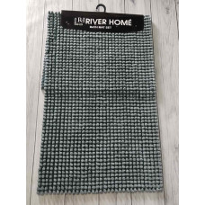 Antrasit помпончики. Килимки в ванну кімнату 2в1. River home Туреччина (58298)