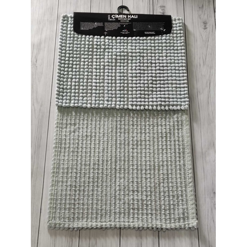 Mint помпончики. Килимки в ванну кімнату 2в1. River home Туреччина (27248)