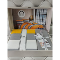 Ran.THICK YELLOW постіль євро розміру. Ранфорс. Romeo Туреччина (51675)