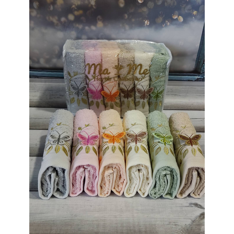 Mame Butterfly 30х50см., 6 шт/уп. кухонні махрові рушники. (22741)