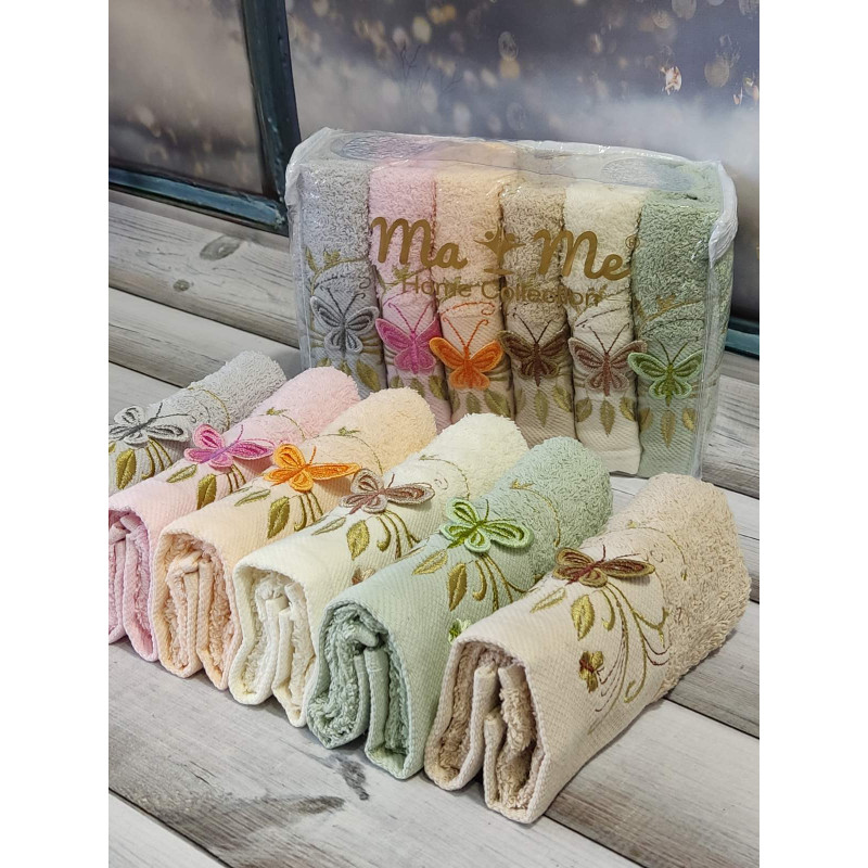 Mame Butterfly 30х50см., 6 шт/уп. кухонні махрові рушники. (22741)