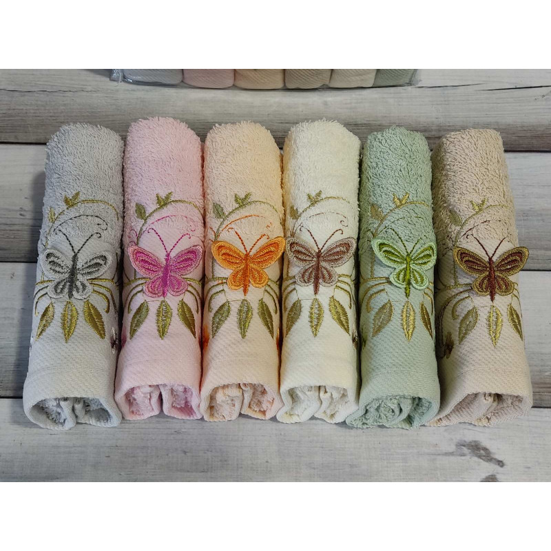 Mame Butterfly 30х50см., 6 шт/уп. кухонні махрові рушники. (22741)