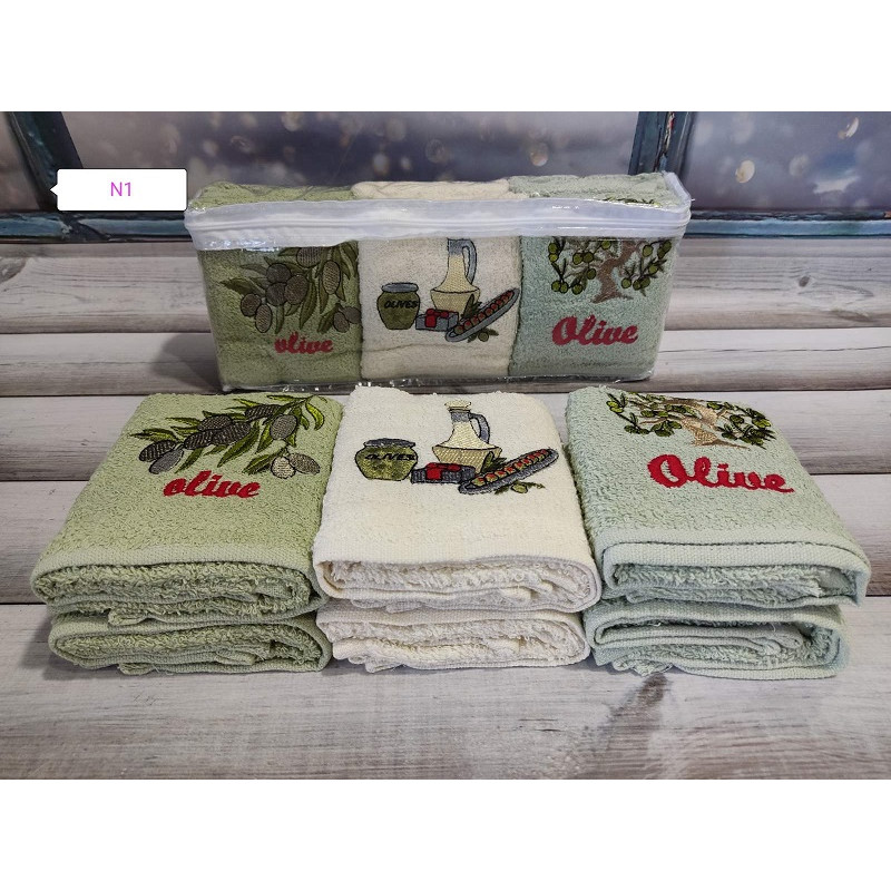 Mame Alivka 30х50см., 6 шт/уп. Кухонні рушники. ПВХ упаковка. (30398)
