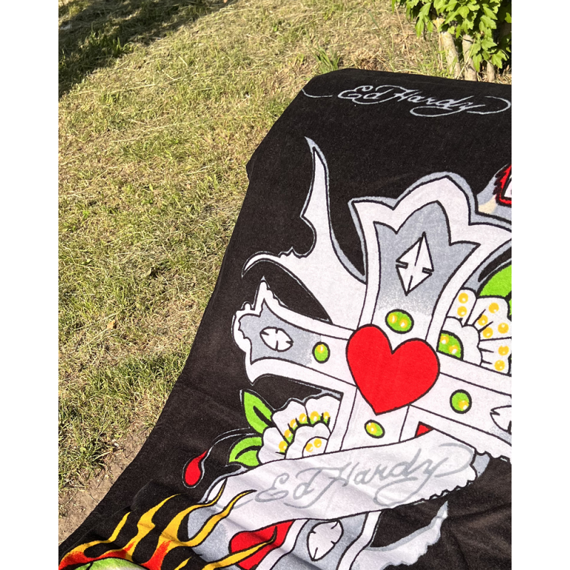 Пляжний рушник ED hardy 75х150см. Туреччина. (80888)