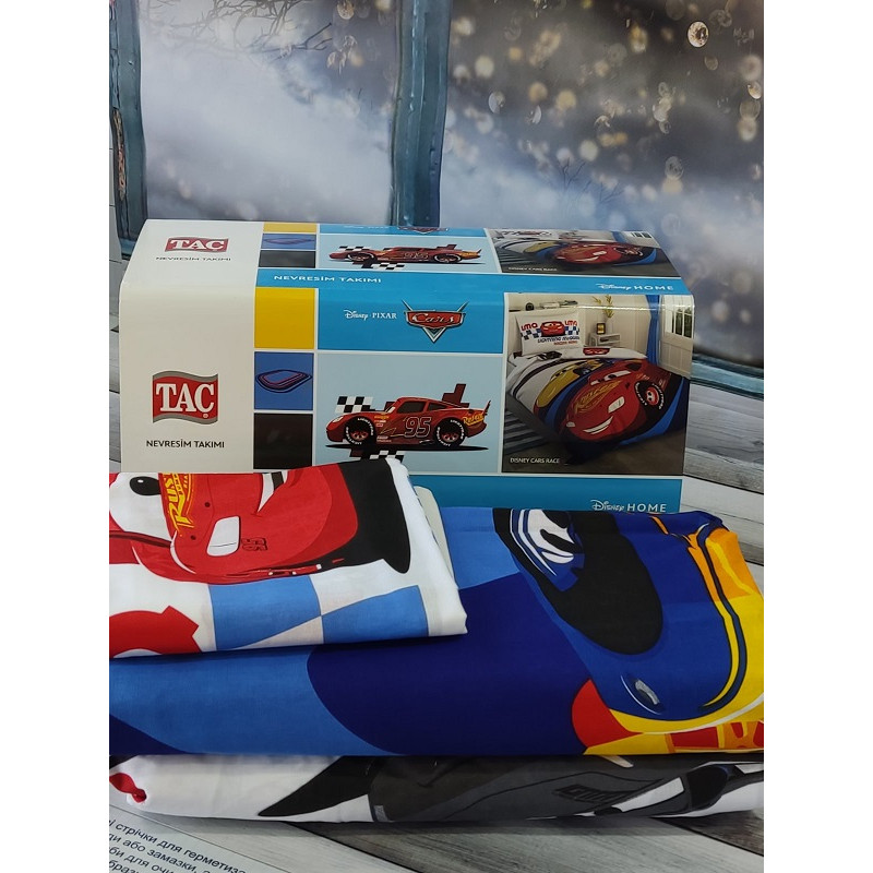 Rinsy cars roce полуторна дитяча постіль. Ранфорс. TAC Туреччина. (36111)