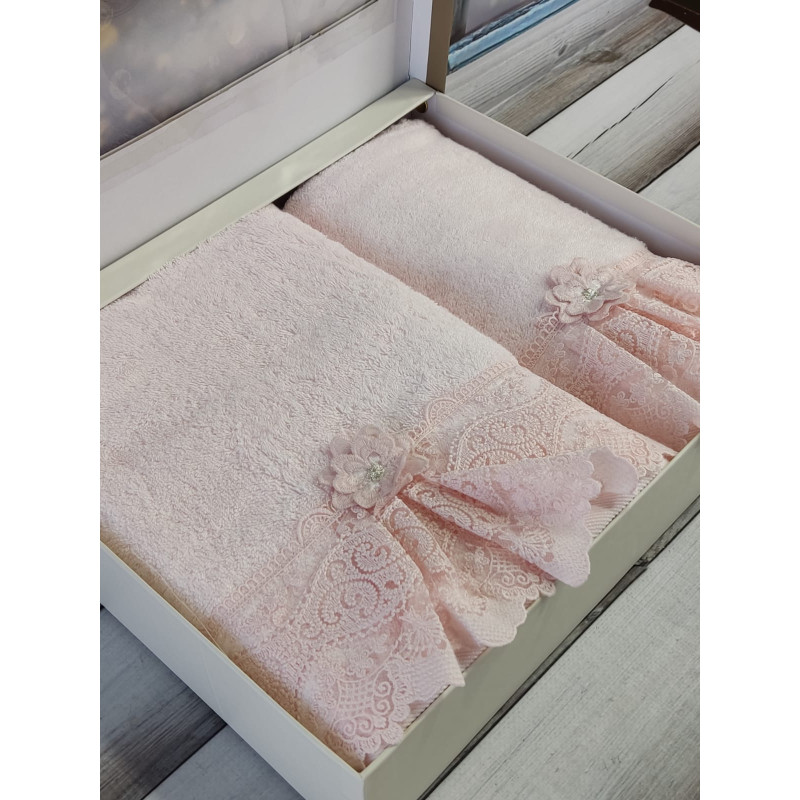 Pupilla 2в1 Romantik pembe Бамбукові рушники.Туреччина. (56045)