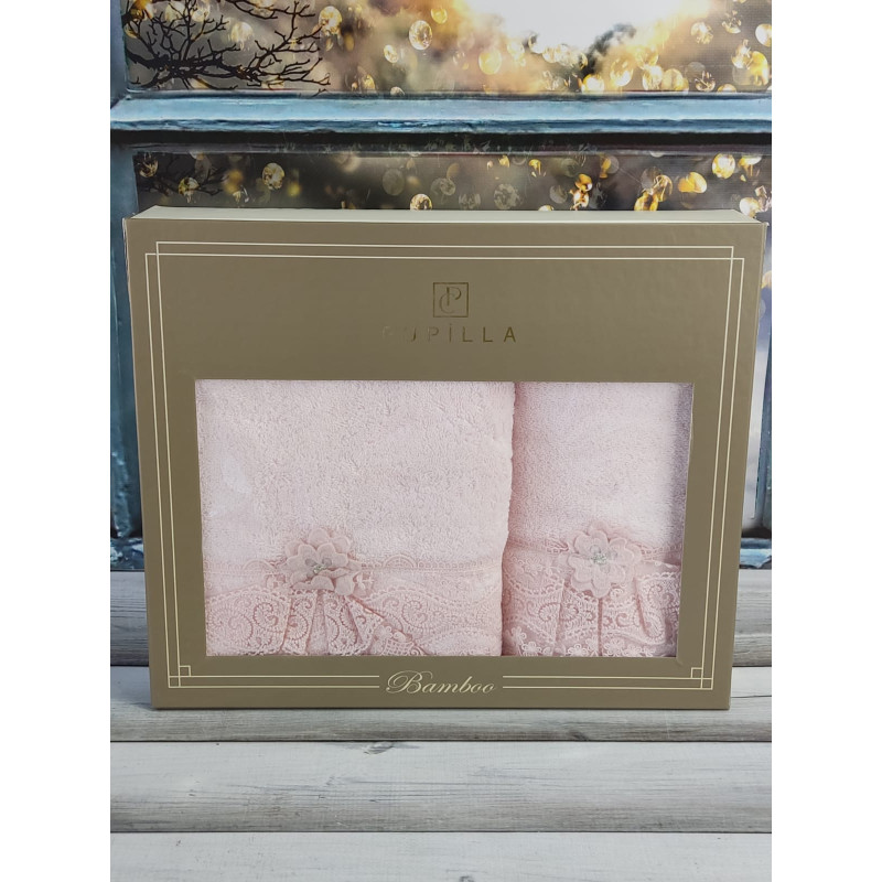 Pupilla 2в1 Romantik pembe Бамбукові рушники.Туреччина. (56045)