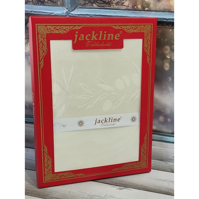 Jackline Туреччина.OLIVE.Жаккардова скатертина 160х220см. (61390)