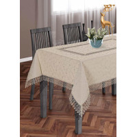 Tropik Home FRINGED AGK 242.Скатертина 160x200 POLYESTER MASA JAKARD PANO (54200)