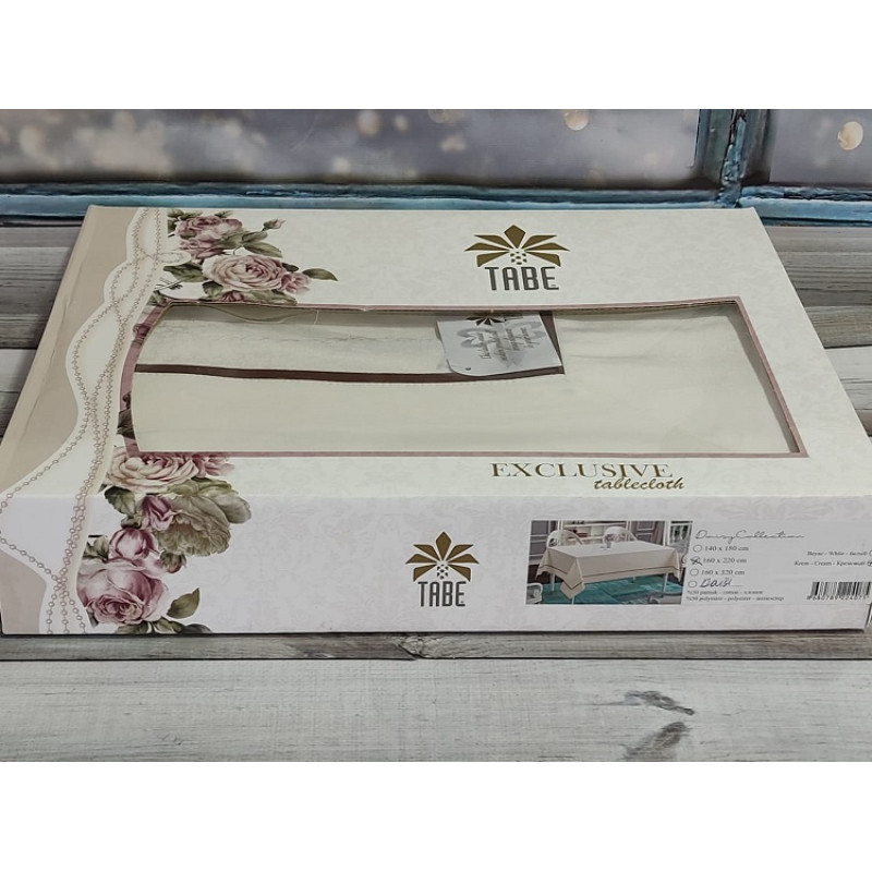 Tabe DAISY.Жаккардова скатертина 160х220см. Туреччина. (29365)