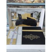 Vis.Yellow black Євро розмір. Ранфорс. Romeo Туреччина. (34712)