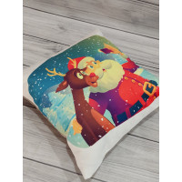 Новорічні наволочки 45х45см. Dijital принт. Туреччина. (29625)