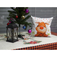 Новорічні наволочки 45х45см. Dijital принт. Туреччина. (56838)