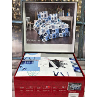 Chrismas two Євро фланелева постільна білизна. Бавовна. (71762)
