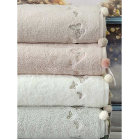 Sila butterfly 4в1 пенье 50х90см., рушники з помпонами. Pupilla Туреччина (88936)