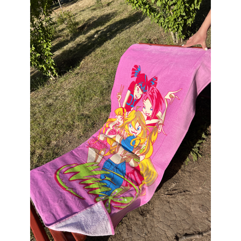 Пляжний рушник 75х150см. Туреччина. Winks pink (84709)