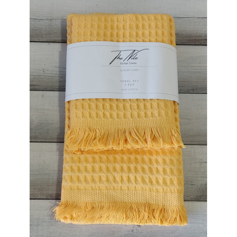 Nile yellow вафельні рушники банне + обличча. Туреччина. (52600)