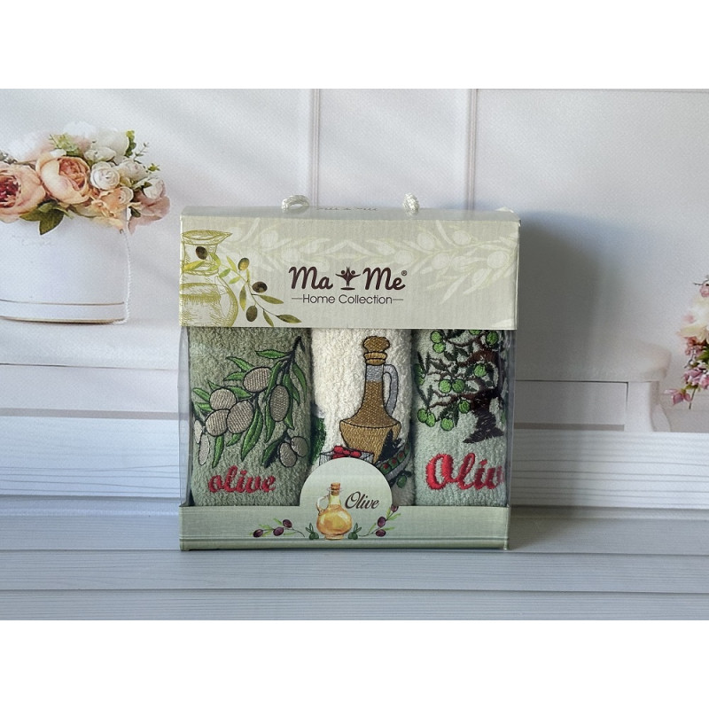 Mame olive 3в1 Махрові рушники 30х50см. Бавовна. Туреччина. (42825558) (34465)