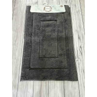 Kvadrat antrasit. Килимки в ванну кімнату 2в1. Pammuks Collection Туреччина (54645)