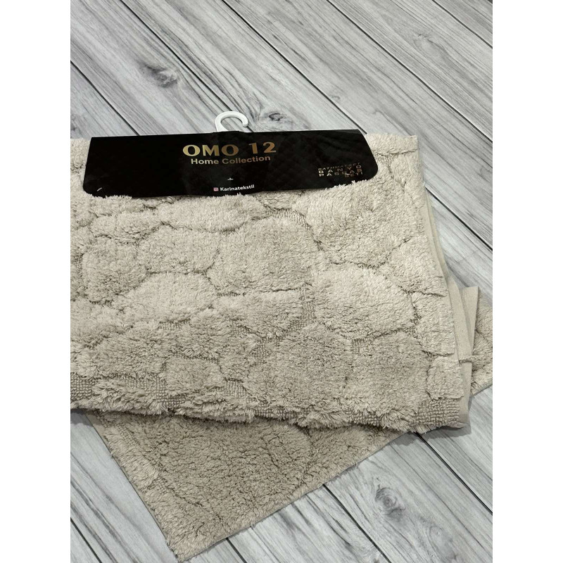 Tas bej. Килимки в ванну кімнату 2в1. Omo home Туреччина (85504)