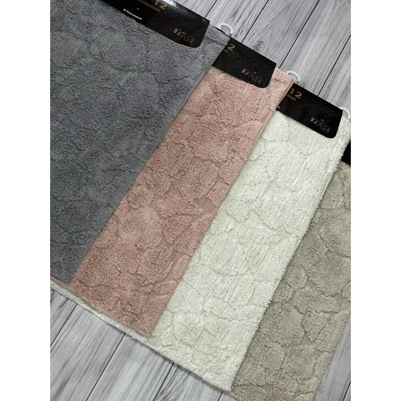 Tas bej. Килимки в ванну кімнату 2в1. Omo home Туреччина (85504)