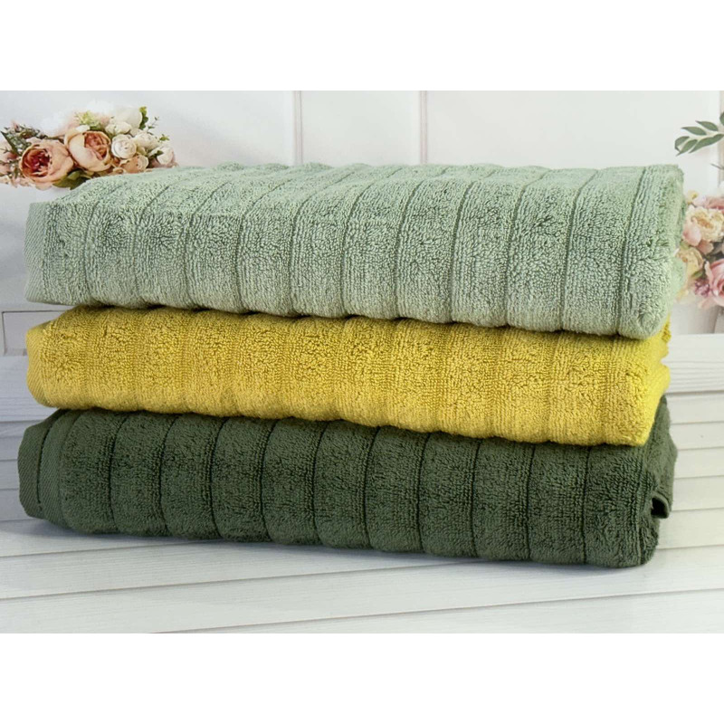 Royal yesil рушники 70х140см., 3 шт/уп. Sweet dream Туреччина. (82643)