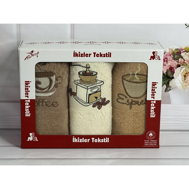 ikizler 006 40х60см., 3 шт/уп., кухонні махрові рушники. (56651)