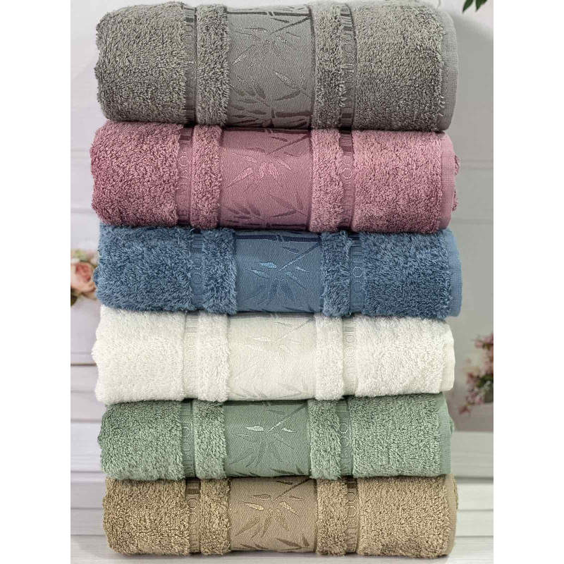 Bamboo бамбукові рушники 70х140см., 6шт/уп. Sweet dream Туреччина (12145)